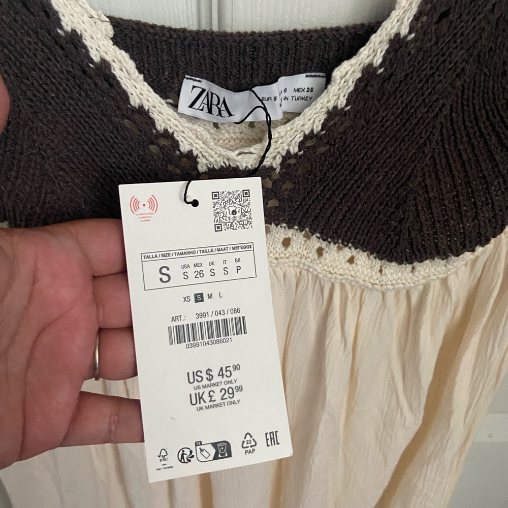 Adorable knitted Zara Top/mini dress - Picture 4 of 5